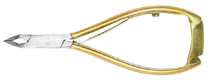 Gold-plated cuticle nipper